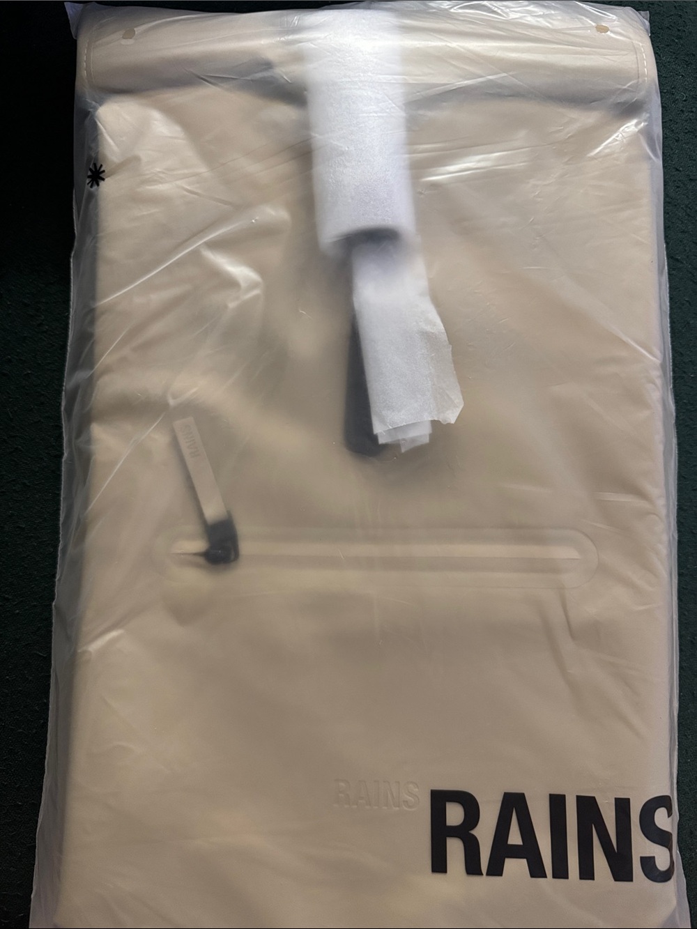 RAINS Rolltop Rucksack W3 - Sand - Picture 3 of 3